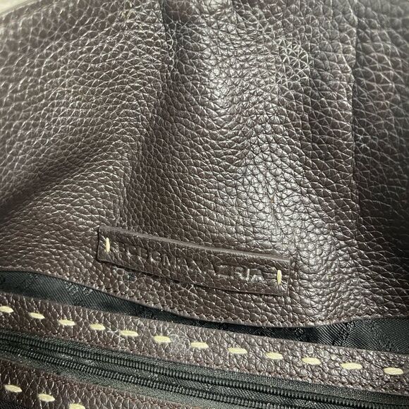 BCBGMAXAZRIA Hobo Leather dark Brown Bag Stitching accent,silver tone hardwares - Picture 15 of 16